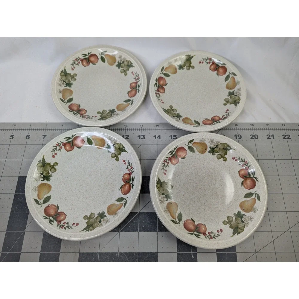 Wedgwood‎ Quince Fruit Bread Dessert Plate 6.25  Inch Dinnerware Lot of 4